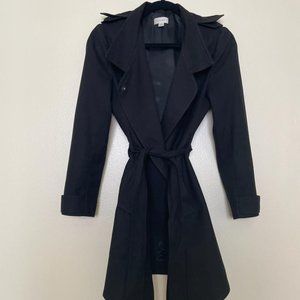 Witchery Black Cotton Trench Coat